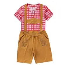 Conjunto Fantasia Infantil Menino Oktoberfest Fritz Trajes Alemã de Palco Cultural da Cerveja