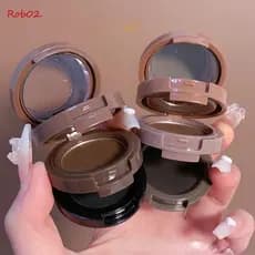 3 Em 1 Paleta 4 Cores Bronzer Pó Maquiagem Para Sobrancelhas