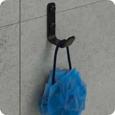 gancho de parede multa uso preto fosco