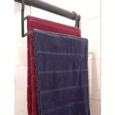 Porta Toalhas Toalheiro Duplo Para Box Preto Fosco