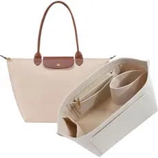 Inserção De Saco De Feltro Em Estoque Pronto Para Longchamp Tote Organizador De Maquiagem De Grande Capacidade Bolsa De