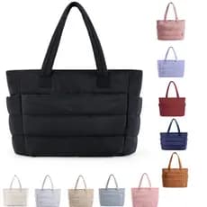Bolsa Feminina De Grande Capacidade , Cor Sólida , Alça Superior , De Ombro Para Trabalho , Escola , Compras E Deslocame