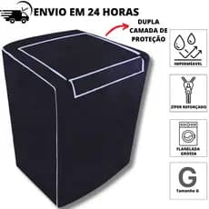 Capa para Máquina Lavar Roupa Impermeável Resistente Com Ziper Colormaq Eletrolux Brastemp