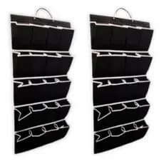 Kit 2 Organizador de Sapato Sapateira Vertical Porta 10 Pares Sapateira de Porta Resistente Gancho