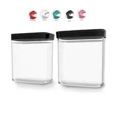 Kit Conjunto de 02 Potes Herméticos para Mantimentos Acrílico 90 – Kit 1