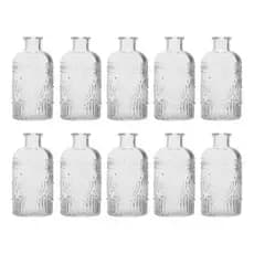 Kit 10 Vasos Decorativos 12,5 Cm Vidro Flores Solitário