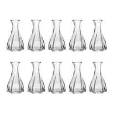 Kit 10 Vasos Decorativo 12 Cm Vidro Flores Solitário Casamento