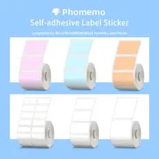 Phomemo M110/M200 Impressora Portátil De Etiquetas De Papel Térmico Autocolante Transparente De Código De Barras Quadrado Redondo Notas Adesivas
