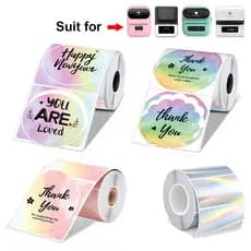 Rolos De Etiqueta De Impressora M110 , 30/40/50mm , Laser/Transparente/Colorido , Papel Térmica Para Phomemo M110 M200 M220 E210 P50 , Fabricante De Etiquetas