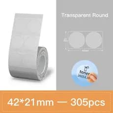 NIIMBOT B21/B1/B3S Papel De Etiqueta Redondo Transparente Adesivo Térmico Data De Produção De Alimentos Vida Da Pratelei