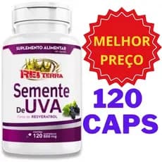 Semente de uva 500mg . Fonte de resveratrol. Rei terra