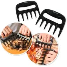 Garra de Urso para Churrasco Profissional - Desfiador e Garfo de Mão Black Premium