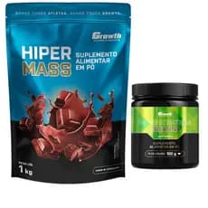 Kit Hiper Mass 1kg + Creatina 100gr G Suplementos (Aumento de massa magra )