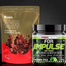 KIT WHEY GR0WTH (1KG) + PRÉ-TREIN0 F0R IMPULSE (150G)