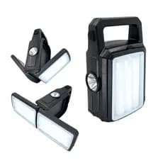 Lanterna Solar LED 20W Emergência Portátil Multifuncional Recarregável USB Camping Pesca Forte