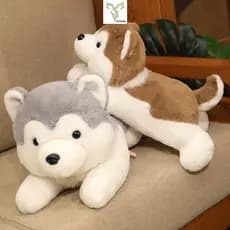 ✨ Em Estoque 30/40/50cm Kawaii Siberian Husky Plush Toys Stuffed Dog Doll Sleeping Pillow Presentes De Aniversário Para Crianças Decoração Do Lar Natal COD