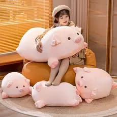 80cm Almofada Pig Plushie De Porco Peluche Bebê Sono Macia Sofá Infantil Presentes De Aniversário Namorada Presente De Dia Dos Namorados