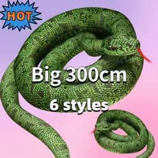 ✨ COD Quente Grandes 300cm Snake Plush Cobra Gigante De Pelúcia Simulação De Brinquedos Long Golden Python Stuffed Toys Soft Plushie Para Crianças Decoração De Casa Presente De Troca De Graduação