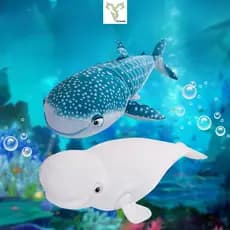 Em Estoque Boneca De Pelúcia De Baleia Beluga Shark É Macia E Confortável Almofada Decoração De Sala De Estar Aniversário De Ano Novo Presentes Para Crianças Pequenas
