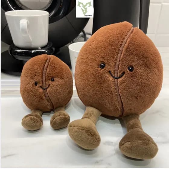 ✨ Novo Brinquedos Simulados De Pelúcia De Café Em Grãos Bonecos Engraçados Recheados Para Bebês Decoração De Sofá O Dia Das Crianças Presentes Meninas