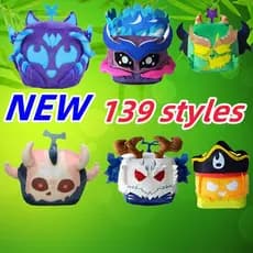 ✨ Brinquedo De Pelúcia Blox Fruits Kitsune Boneca Frutas Dragão Mamute Raposa Caixa Plushie Jogo Periféricos Macio Bebê