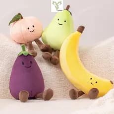 Rytanda Banana , Pêssego , Berinjela , Brinquedo De Pelúcia De Pêra , Travesseiro De Frutas De Simulação Fofa , Presente
