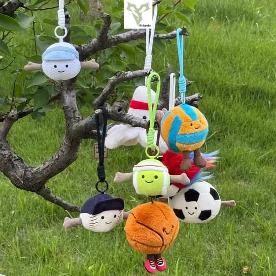 Rytanda Badminton Futebol Basquete Voleibol Pingente De Golfe Brinquedo De Pelúcia De Beisebol Boneca De Bola Fofa Trave