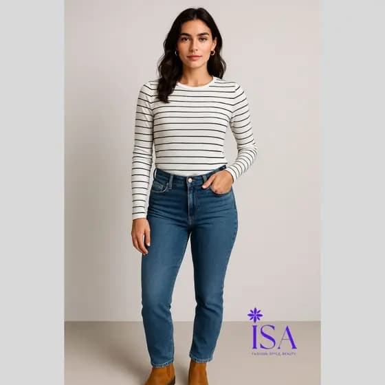 Blusa Feminina Manga Longa Listrada – Segunda Pele Canelado Macio Casual