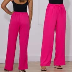 2 Calça Feminina Pantalonada PREMIUM  Duna Cintura Alta Com Bolso