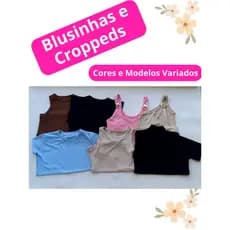 BLUSINHA FEMININA MODELOS VARIADOS CROPPED MANGA NULA BODY GOLA ALTA BLUSINHA FEMININO - CORES MODELOS TECIDOS VARIADOS