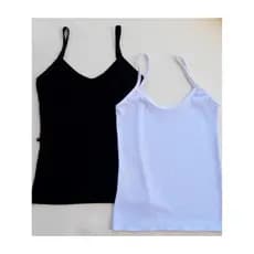 Kit 2 Regatas Femininas Básicas Alça Fina Malha Canelada Confortáveis-Tamanho Único veste do 36 ao 42