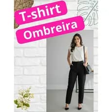 T-SHIRT OMBREIRA FEMININA - TAMANHO ÚNICO - CORES VARIADAS - BLUSA BLUSINHA TSHIRT CAMISETA