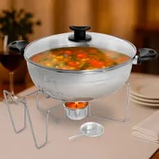 Rechaud Grande 6,5L Alumínio Para Buffet Panela Richo Premium Puro Resistente