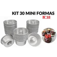 Kit 30 Forminhas Nº10 Para Mini Pudim Bolo Vulcão Confeitaria Doces Gourmet