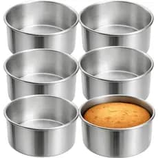 Kit Formas Bento Cake Nº10 300ml Alumínio Forma Bolo Individual Confeitaria Gourmet Festas