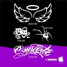Kit Adesivos Originais Grau Bike Anjo Osascorte Chora Agora Ri Depois Maçâ Aranha