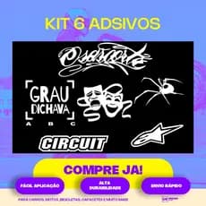 Kit 6 Adesivos Osascorte Grau Dichava Chora Agora Ri Depois Aranha Circuit Alpinestars