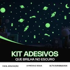 Kit Adesivos De Parede Luminosos De Esoaço Foguete Autoadesivos Que Brilham No Escuro