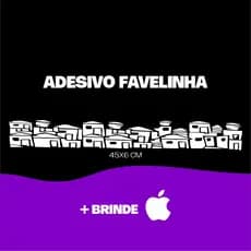 ADESIVO ORIGINAL FAVELA RECORTE ALTA QUALIDADE MOTO OU BICICLETA BRINDE MAÇÃ