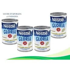 LECHE EVAPORADA NESTLÉ GLÓRIA 395gr _ 4 UNIDADES