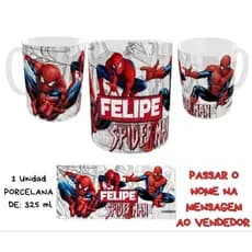 Caneca Personalizada Homem Aranhã 1 unidad Porcelana