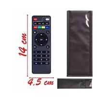 Capa para Controle de Tv Box frente transparente couro sintético