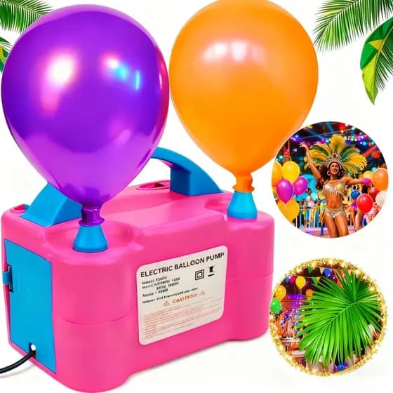 Bomba Compressor Inflador Elétrico De Encher Balão Bexigas 110v ou 220v
