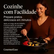 Grill Eletrico Redondo Com Controle Termostatico Cozinha Pratico Portatil 220V