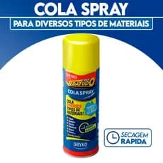 Cola Spray Permanente Dryko 400ml e 100ml - Cola Spray P/ madeira, Tecidos e outros