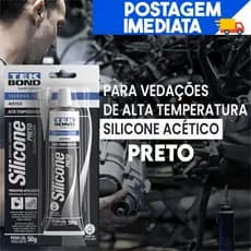 Silicone Acético Blister 50g Preto - Tekbond