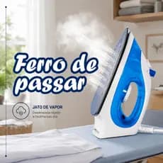Ferro de Passar Roupa Tira Amassado Ferro a Vapor Ferro Leve Passa Rápido Ferro Agratto 127v Branco