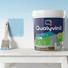 Tinta Acrílica Econômica para Pintura Parede de Casa Anti Mofo Fosca Lavável 3,6L Qualyvinil