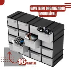 Mini Organizador com 16 Gavetas – Gaveteiro Empilhável e Modulável Multiuso