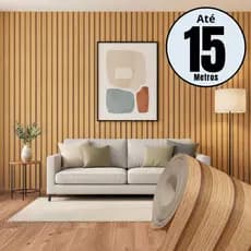 Papel de Parede Ripado Claro Texturizado PREMIUM Rolo 5 Metros Autoadesivo 3D Sala Quarto